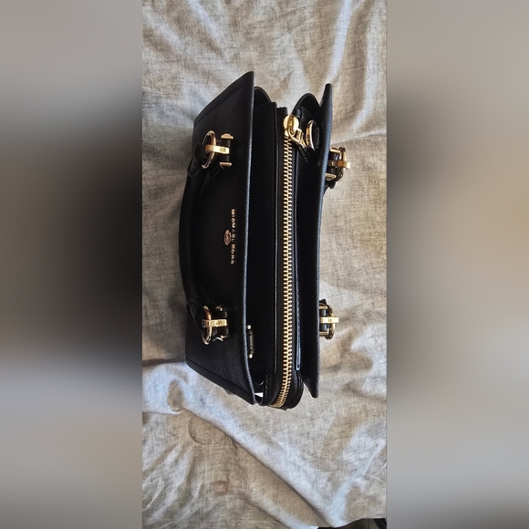 Michael Kors Black Satchel with Gold Accents NWT - Picture 5 of 10